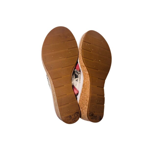 COLE HAAN SIGNATURE GRAND OS WEDGE SANDALS WOMENS MULTICOLOR SNAKE PRINT 8 - Picture 10 of 13